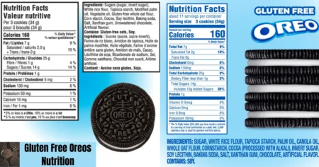 gluten free oreos nutrition