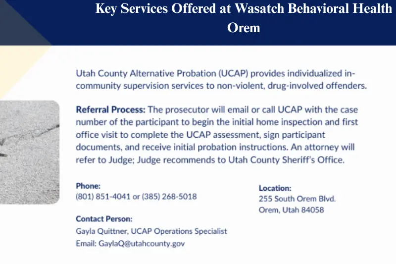 key services offered at wasatch behavioral health orem