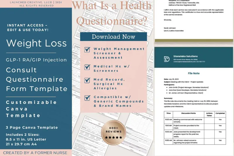 what is a health questionnaire