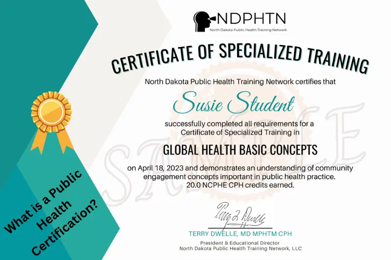 what is a public health certification