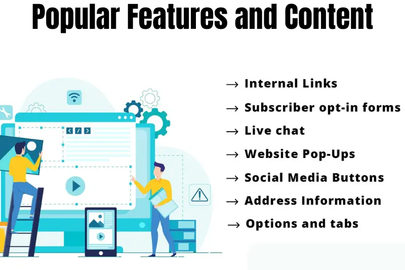 popular features and content